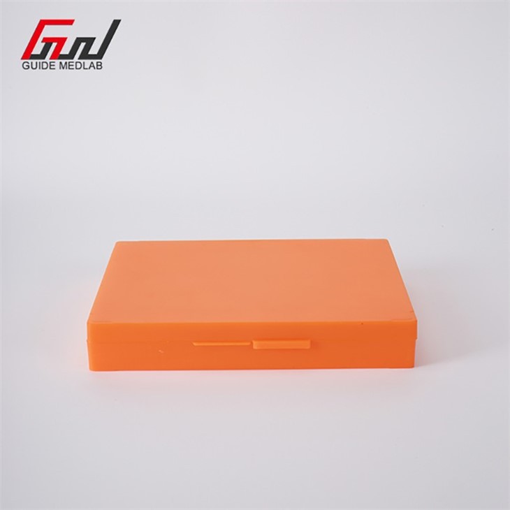 2 plastic microscope slide box